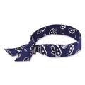 Cooling Gear | Ergodyne 12306 Chill-Its 6700 One Size Fits Most Cooling Bandana Polymer Tie Headband - Navy Western image number 0