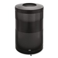 Trash & Waste Bins | Rubbermaid Commercial FGS55ETBKPL 51 gal. Classics Perforated Steel Open Top Receptacle - Black image number 0