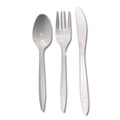 Nothing Over $99 Sale! | SOLO RSW7Z-0007 Reliance Mediumweight Plastic Fork/Knife/Spoon Cutlery Kit - White (1500/Carton) image number 2