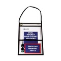 Office Jansan | C-Line 38912 150 Sheet Capacity 2-Pocket 9 in. x 12 in. Shop Ticket Holder with Strap - Black (15/Box) image number 1