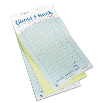 AmerCareRoyal 3.6 x 6.7 Two-Part Carbonless 17-Line Guest Check Pad (2500/Carton)