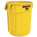 Trash & Waste Bins | Rubbermaid Commercial FG262000YEL 20 gal. Vented Round Plastic Brute Container - Yellow image number 0