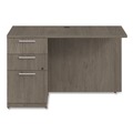 Office Desks & Workstations | Alera AE1NZK-UF2448R TOM 48 in. x 24 in. x 29 in. Seville Series Left Desk Return with Pedestal - Walnut image number 2