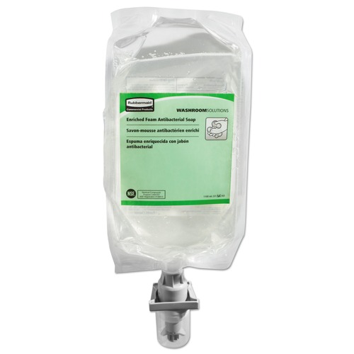 Hand Soaps | Rubbermaid Commercial 2018595 1100 mL E2 Antibacterial Enriched-Foam Unscented Soap Refill image number 0