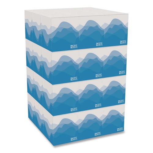 Cleaning & Janitorial Supplies | Georgia Pacific Professional 46200 Pacific Blue Select 2-Ply Cube Box Facial Tissue - White (36/Carton) image number 0