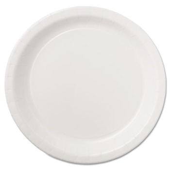 Hoffmaster PL7095 9 in. Dinnerware Coated Paper Plate - White (50/Pack, 10 Packs/Carton)