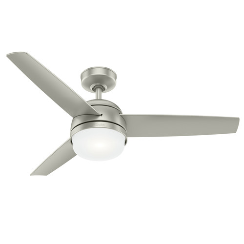 Ceiling Fans | Hunter 54212 48 in. Midtown Matte Nickel Ceiling Fan with LED Light Kit and Remote image number 0