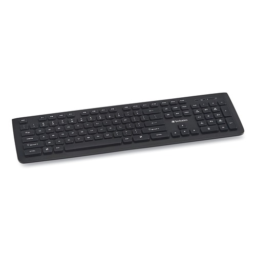 Office Electronics & Batteries | Verbatim 99793 Wireless Slim Keyboard, 103 Keys - Black image number 0