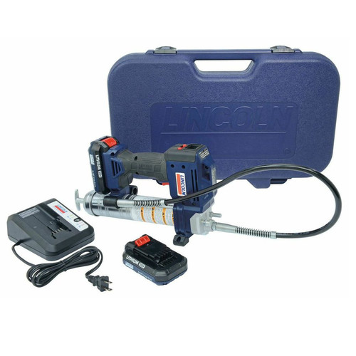 Grease Guns | Lincoln Industrial 1884 20V Cordless Lithium-Ion PowerLuber Grease Gun Kit image number 0
