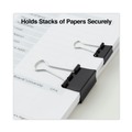 Office Jansan | Universal UNV11160 Binder Clips with Storage Tub - Small/Medium, Black/Silver (60/Pack) image number 3