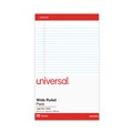Office Jansan | Universal M9-45000 Perforated Wide/Legal Ruled Writing Pads With (50) 8.5 in. x 14 in. Sheets - White Sheet/Red Headband (1-Dozen) image number 2