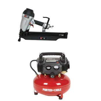 Factory Reconditioned Porter-Cable 22 Degree 3-1/2 in. Full Round Head Framing Nailer with Air Compressor