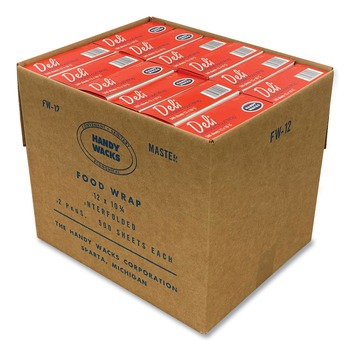 Handy Wacks 10.75 in. x 12 in. Interfolded Food Wrap Deli Sheets (12/Carton)