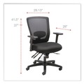  | Alera ALENV42B14 Envy Series 16.88 in. to 21.5 in. Seat Height Mesh Mid-Back Swivel/Tilt Chair - Black image number 6