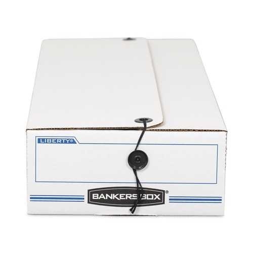  | Bankers Box 00006 Liberty 9 in. x 24 in. x 6.38 in. Check and Form Boxes - White/Blue (12/Carton) image number 0