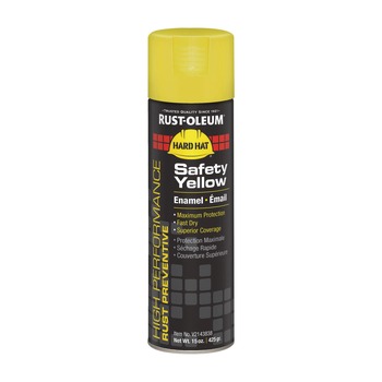 Rust-Oleum Hard Hat 15 oz High Performance V2100 System Enamel Spray Paint - Gloss Safety Yellow (6/Carton)