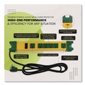 Office Electronics & Batteries | GoGreen Power GG-26114 6 ft. Cord 250 Joules 6-Outlet Metal Surge Protector - Yellow image number 3