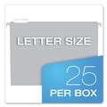 Office Jansan | Pendaflex 81604 1/5-Cut Tabs Letter Size Colored Hanging Folders - Gray (25/Box) image number 4