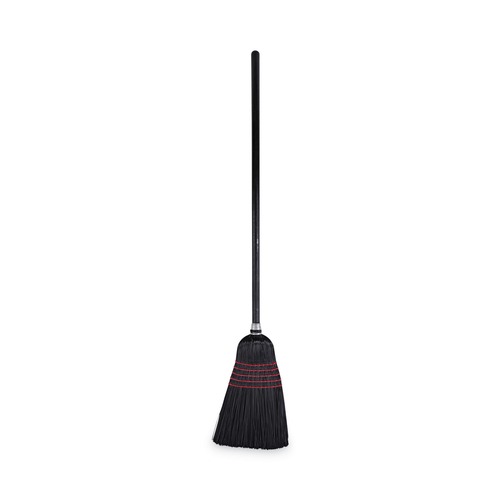 Brooms | Boardwalk BWK930BP Flag Tipped Poly Bristle 57 in. - 58-1/2 in. Lobby Brooms - Black (1 Dozen) image number 0
