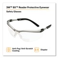 Safety Glasses | 3M 11376-00000-20 BX Molded-In 2.5plus Diopter Strength Safety Glasses - Silver/Black Frame, Clear Lens image number 1