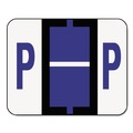 Office Jansan | Smead 67086 1 in. x 1.25 in. "P" End Tab Filing Label - White/Violet (500/Roll) image number 5