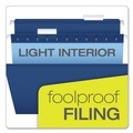 File Folders | Pendaflex 04152 1/5 NAV 1/5-Cut Tabs Letter Size Colored Reinforced Hanging Folders - Navy (25/Box) image number 6