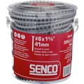 Collated Screws | SENCO 06A162P (1000/Pack) #6 1-5/8 in. Coarse Thread Bugle-Head Phillips Collated Sheet Metal Screw - Gray Phosphate image number 0