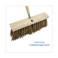 Brooms | Boardwalk BWK71160 6.25 in. Palmyra Fiber Bristles 16 in. Brush Street Broom Head - Brown image number 2