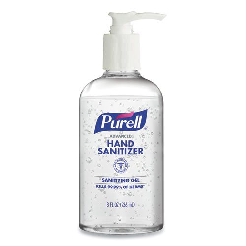 Hand Sanitizers | PURELL 4040-12-S 8 oz. Pump Bottle Refreshing Scent Advanced Gel Hand Sanitizer (12/Carton) image number 0
