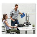  | Fellowes Mfg Co. 8081601 Lotus RT 35.5 in. x 23.75 in. x 49.2 Dual Monitor Sit-Stand Workstation - Black image number 4