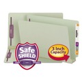 File Folders | Smead 37725 3 in. Expansion End Tab Pressboard Classification Folders with 2 SafeSHIELD Coated Fasteners - Legal Size/Gray-Green (25/Box) image number 1