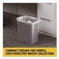 Trash & Waste Bins | Rubbermaid Commercial FG295600GRAY 7-Gallon Rectangular Deskside Wastebasket - Gray image number 3