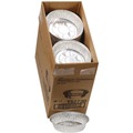 Food Trays, Containers, and Lids | Pactiv Corp. Y52730 7 in. Diameter x 1.53 in. h 24 oz Aluminum Take-Out Container - Silver (250/Carton) image number 4