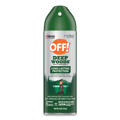 Cleaning & Janitorial Supplies | OFF! 354266 Deep Woods 6-Ounce Dry Insect Repellent Aerosol Spray - Neutral (12/Carton) image number 0