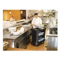 Utility Carts | Rubbermaid Commercial FG9T6800BLA Executive 3-Shelf Service Cart - Black image number 4