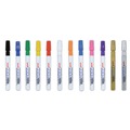 Permanent Markers | uni-ball 63721 Fine Bullet Tip Permanent Marker - Assorted Colors (12/Set) image number 1