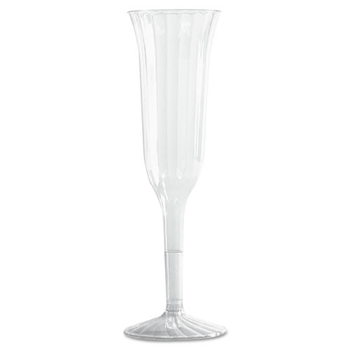 Cups and Lids | WNA WNA CCC5120 Classic Crystal 5 oz. Fluted Champagne Flutes - Clear (12 Packs/Carton, 10/Pack) image number 0