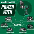 Drill Drivers | Metabo HPT DS18DCQ4M 18V MultiVolt Cordless High Torque Drill Driver (Tool Only) image number 10