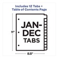 Office Jansan | Office Essentials 11679 Table 'n Tabs 11 in. x 8.5 in. 12-Tab Jan. to Dec. Dividers - Assorted (1-Set) image number 4