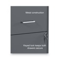 Office Filing Cabinets & Shelves | Alera 2806760 14 in. x 18 in. x 24.1 in. Soho 2-Drawer Vertical Letter File Cabinet - Charcoal image number 4