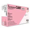 Disposable Gloves | SemperCare SCLT103 Latex Examination Gloves - Cream/Medium (100/Box) image number 0