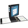 Office Jansan | Avery 19750 11 in. x 8.5 in. 3 Rings 3 in. Capacity Showcase Economy View Binders with Slant Rings - Black image number 0