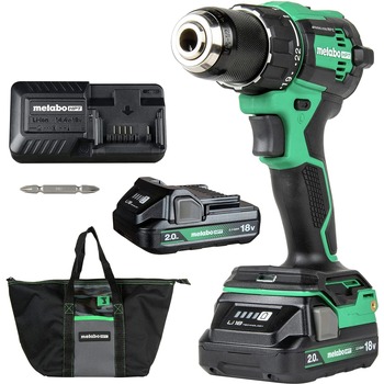 HAMMER DRILLS | Metabo HPT DV18DEXM 18V MultiVolt Brushless Lithium-Ion Cordless Hammer Drill Kit with 2 Batteries (2 Ah)