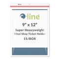 Office Jansan | C-Line 82912 Super Heavy-Duty Top Load 9 in. x 12 in. Insert Industrial Zipper Seal Shop Ticket Holders - Clear Front (15/Box) image number 3