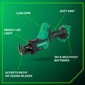 Metabo HPT Clearance | Metabo HPT CR18DAQ4M 18V Lithium-Ion One Handed Cordless Reciprocating Saw (Tool Only) image number 3