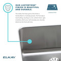 Elkay ELUHAD211555PD Lustertone Undermount 23-1/2 in. x 18-1/4 in. Single Bowl ADA Sink with Perfect Drain (Stainless Steel) image number 7