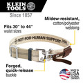 Tool Belts | Klein Tools 5425M Tool Belt with Quick Release Buckle, Medium image number 1