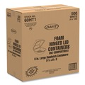 Facility Maintenance & Supplies | Dart 60HT1 5-7/8 in. x 6 in. x 3 in. Hinged Lid Foam Containers - White (500/Carton) image number 0