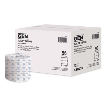 GEN 4 in. x 3 in. 2-Ply Standard Bath Tissue - White (96/Carton)