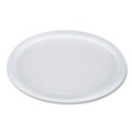 Food Trays, Containers, and Lids | Dart 48JL Flat Vented Plastic Lids for 24 - 32 oz. Foam Containers - Translucent (500/Carton) image number 0